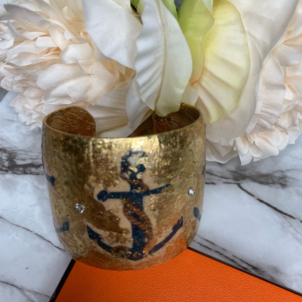 Nautical inspired bracelet cuff